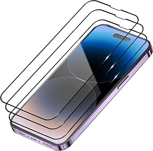 WBSCRQ 3 Paket Ekran Koruyucu için iPhone 14 Pro Max 6.7 İnç, Ultra HD, 9H Sertlik, Çizilmeye Dayanıklı, Kasa Dostu