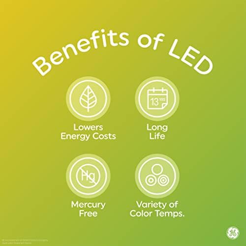 GE Aydınlatma LED Ampuller, 40 Watt Eqv, Yumuşak Beyaz, Dekoratif Ampuller, Orta Taban (2 Paket)