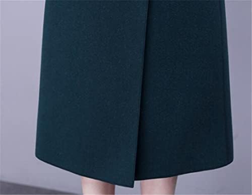 Kadın Yün Karışımları Ceket Sonbahar Kış Moda Kalınlaşmak Sıcak Palto Ince Uzun Siper Giyim