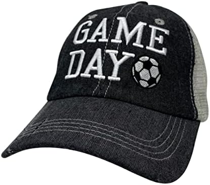 Cocomo Soul Bayan Futbol Oyunu Günü Şapkası / Futbol Anne Şapkası / Oyun Günü Futbol Şapkası 708 Koyu Gri