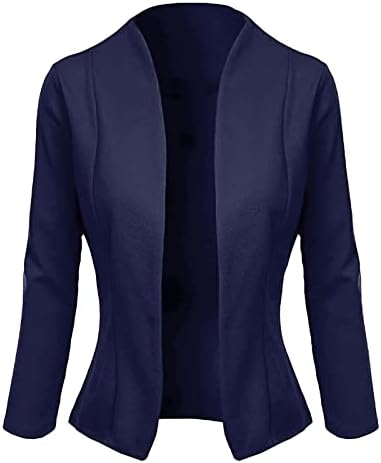 Blazers Kadınlar için Moda Rahat İş Ofis Dış Giyim Açık Ön Hırka Ceket Yaz Moda Blazers