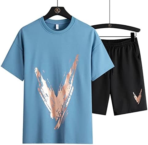 WSSBK Yaz erkek tişört Seti İki Adet Spor Takım Elbise Basketbol Spor Spor Baskılı Kısa Kollu Erkek Takım Elbise