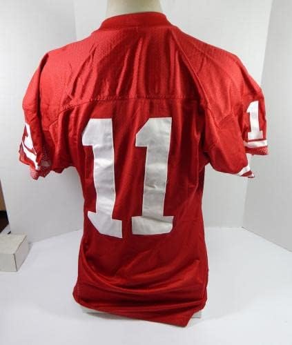 1990'ların başlarında San Francisco 49ers 11 Oyunu Yayınlandı Kırmızı Forma 44 DP32929 - İmzasız NFL Oyunu Kullanılmış