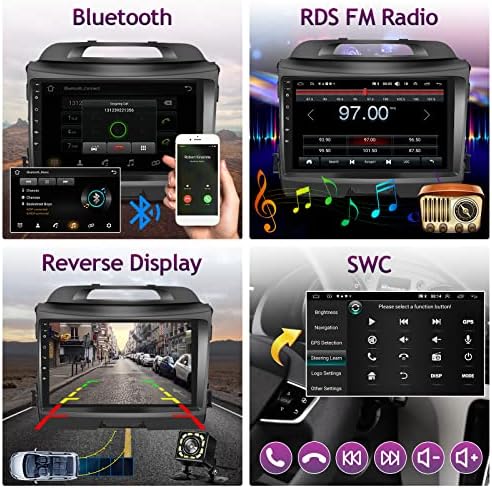 kıa Sportage 2010- için, GPS Navigasyon ile 9 İnç Dokunmatik Android Araba Stereo Radyo, Bluetooth, FM Radyo,