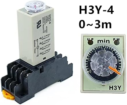 Wtukmo H3Y-4 0-3 M Güç Açma geciktirme rölesi Zamanlayıcı DPDT 14 Pins H3Y-4 DC12V DC24V AC110V AC220V (Boyut: AC220V)