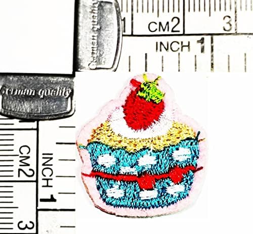 Kleenplus 3 adet. Mini Çilek Meyve Kek Karikatür Demir on Yamalar Faaliyetleri İşlemeli Logo Giydirin Kot Ceketler