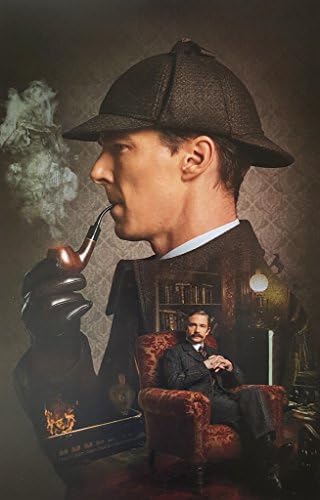 Sherlock Benedict Cumberbatch Sigara ve Martin Freeman Montajı 11 x 17 Afiş / Litho