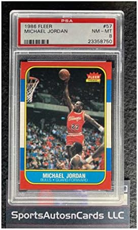 1986 Fleer 57 Michael Jordan Chicago Bulls (Basketbol Kartı) PSA PSA 9.00 Bulls UNC