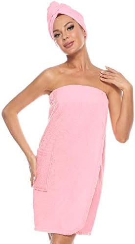 Orrpally Kadın Banyo Wrap Spa Havlu ve Saç Havlu Hafif Havlu Kumaş Wrap Ayarlanabilir Bornoz