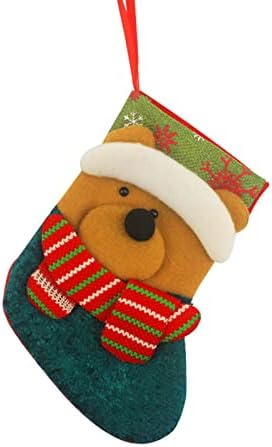 Dekoratif Boncuk Garland Çorap çocuk hediye keseleri Şeker Torbaları Hediye Çorap Noel Süslemeleri (B, Bir Boyut)