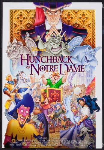 Disney'in NOTRE DAME'IN KAMBURU-18 X 27 Orijinal Tanıtım Filmi Afişi Nadir 1996