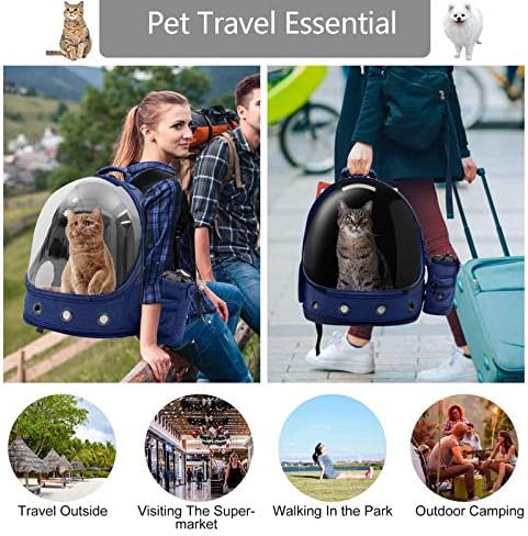 FHJDFH Pet Taşıyıcılar Kabarcık Çanta, Premium Uzay Kapsülü Kedi Köpek Taşıyıcı Sırt Çantası Seyahat Çantası Yavru
