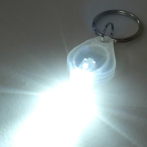 Beyaz Mini led ışıklı fener Anahtar Anahtarlık El Feneri Anahtarlık By 24/7 Store