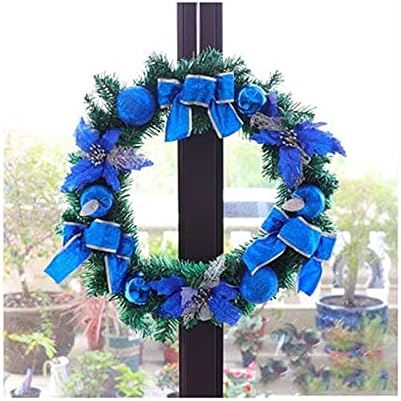 ZYPNB Aile Noel Dekorasyon Çelenk-Tatil Süslemeleri, Noel Süsler, Alışveriş Merkezi Pencere Sahne (Renk: Mavi, Boyutu: