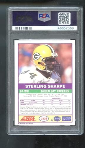 1989 Puanı Ek 333S Sterling Sharpe ÇAYLAK RC PSA 8.5 Dereceli Kart NFL