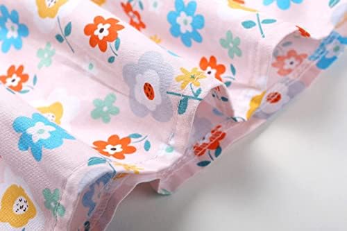 GÜLÜMSEYEN PİNKER Bebek ve Yürümeye Başlayan Kız Elbise Yaz Fırfır Kollu Çiçek Salıncak Sundress