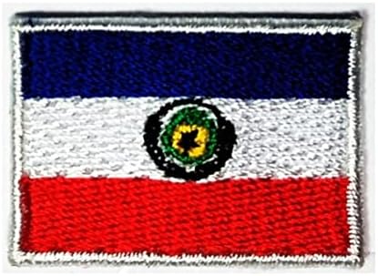 Kleenplus 0. 6X1.1 İNÇ. Mini Paraguay Bayrağı İşlemeli Yama Demir Dikmek Ulusal Amblemi Yama Kare Şekli Bayrak Ülke