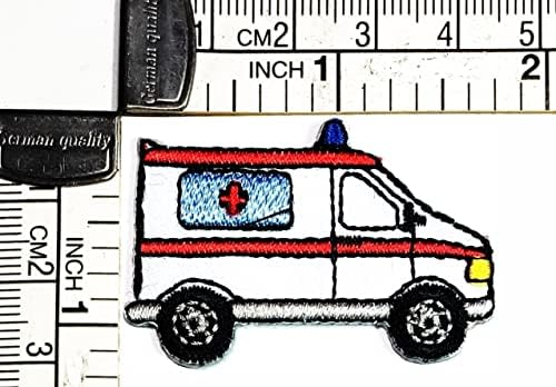 Kleenplus Mini Ambulans Kurtarma Karikatür Yama Arabalar Yamalar Işlemeli Yamalar Giydirin ıçin Kot Ceketler Şapka