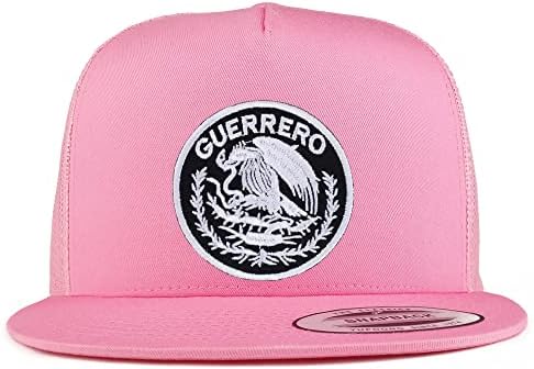 Trendy Giyim Mağazası Guerrero Meksika Yama 5 Panel Flatbill Kamyon Şoförü Şapkası
