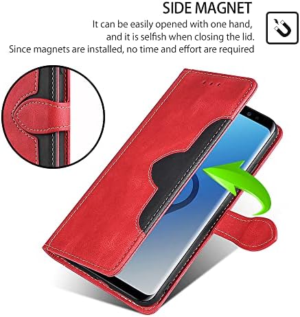CSTM deri cüzdan Kılıf için Galaxy S9, Samsung S9 Durumda, Flip Folio Kitap Kredi kart tutucu Darbeye Dayanıklı telefon