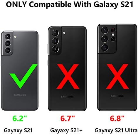 Vofolen Galaxy S21 Cüzdan Kılıf Erkekler Kadınlar için 4 Kartlı Kapaklı Kredi kartı tutucu Yuvası Arka Cep Çift Katmanlı