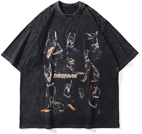 Vamtac Erkek Büyük Boy Kedi Grafik Tees Harajuku Gömlek Casual Yaz Üstleri Streetwear Estetik T-Shirt Unisex