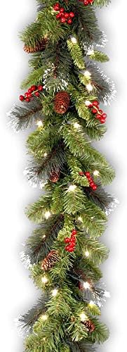 National Tree Company Önceden Aydınlatılmış Yapay Tam Noel Ağacı, Yeşil, Beyaz ışıklar 10 Fit ve Önceden Aydınlatılmış