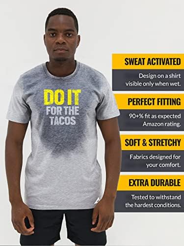 Actızıo erkek Egzersiz Gömlek Pamuklu Kumaş kısa kollu t-shirt Ter Aktif Motivasyon Gömlek - Yapmak için Tacos