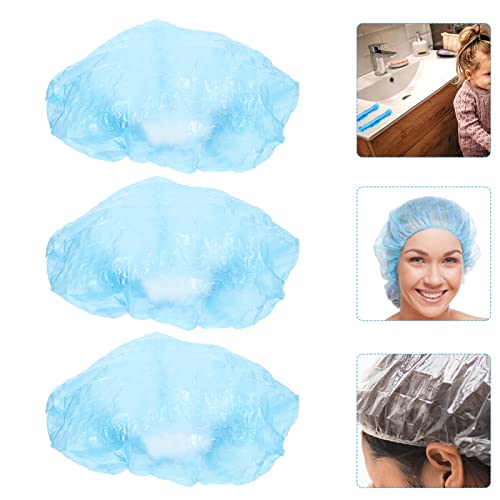 SHERCHPRY Bayan duş boneleri 200 adet Tek Kullanımlık Banyo Şapkaları, Plastik Şeffaf duş boneleri, Duşlar için Gerilebilir